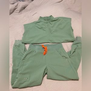 Surgical green scrubs